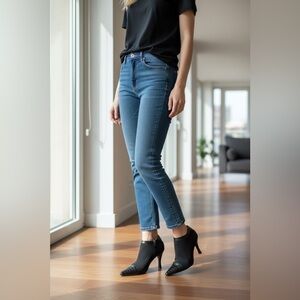 Chanel Authentic Vintage Retro LUXURY ICONIC CHIC CLASSIC RARE Black Ankle Boots